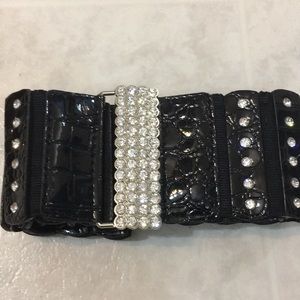 Black rhinestone belt